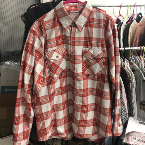 DIXXON “S&S Tramp” long sleeve button down flannel shirt men’s large - Picture 1 of 5